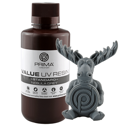 PrimaCreator Value UV / DLP Resin - 500 ml - Nebula Grey