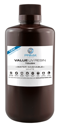 PrimaCreator Value Tough (ABS Like) Water Washable UV Resin - 1000 ml - Black