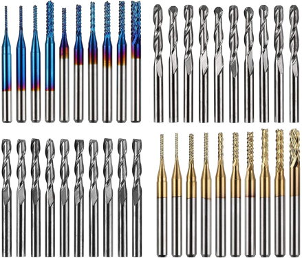 TwoTrees End Mills for CNC - 40pcs