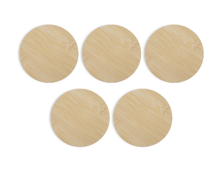 AlgoLaser Kulaté bambusové tácky 5 ks