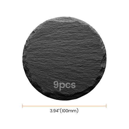 AlgoLaser Kulaté břidlicové podtácky (9 ks)