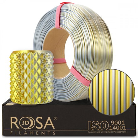ReFill ROSA3D PLA MAGIC SILK GOLD-SILVER 1,75 mm 1 kg