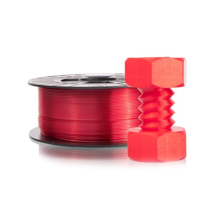 Filament FILAMENT-PM PETG transparentní červená 1,75 mm 1 kg.