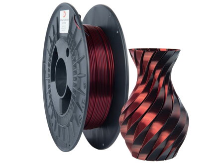 Filament 3D POWER SILK DUAL ČERVENÁ+ČERNÁ 1,75 mm 0,3 kg.