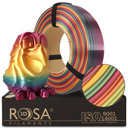 ReFill ROSA3D PLA SILK RAINBOW TROPICAL 1,75 mm 1 kg