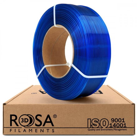 ReFill ROSA3D PETG Standard NEBESKY MODRÁ TRANSPARENTNÍ 1,75 mm 1 kg