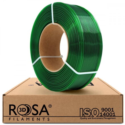 ReFill ROSA3D PETG Standard ZELENÁ TRANSPARENTNÍ 1,75 mm 1 kg