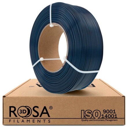 ReFill ROSA3D PETG Standard NÁMOŘNICKÁ MODRÁ TRANSPARENTNÍ 1,75 mm 1 kg