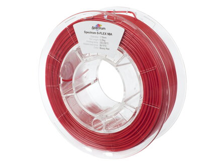 Filament Spectrum S-FLEX 98A ČERVENÁ "BLOODY" 1,75 mm 0,25 kg