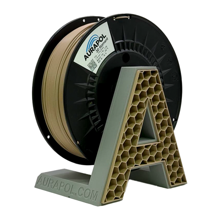 Filament AURAPOL PLA CLAY BROWN 1,75 mm 1 kg.