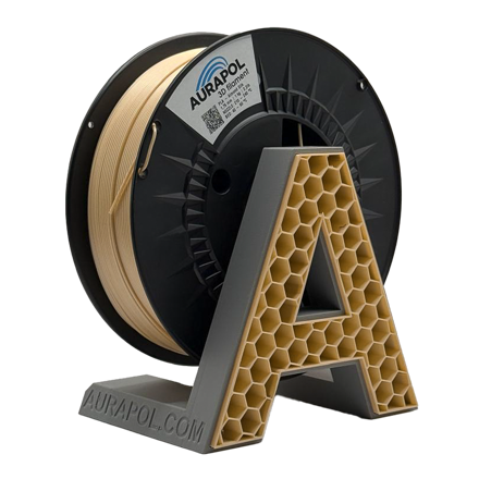 Filament AURAPOL PLA ALMOND SILK 1,75 mm 1 kg.