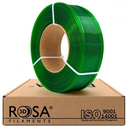 ReFill ROSA3D PETG Standard SVĚTLE ZELENÁ TRANSPARENTNÍ 1,75 mm 1 kg