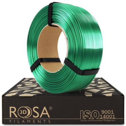 ReFill ROSA3D PLA SILK SMARAGDOVÁ ZELENÁ 1,75 mm 1 kg