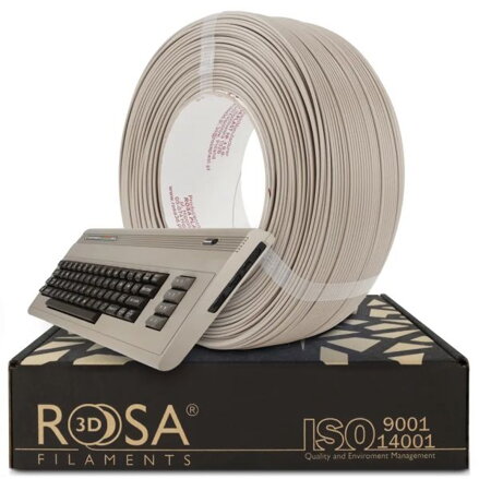 ReFill ROSA3D PLA Starter COMPUTERS 8bit RETRO ŠEDÁ 1,75 mm 1 kg