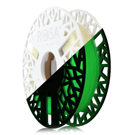 Filament ROSA3D PETG Standard SVÍTÍCÍ VE TMĚ - ZELENÁ 1,75 mm 0,5 kg
