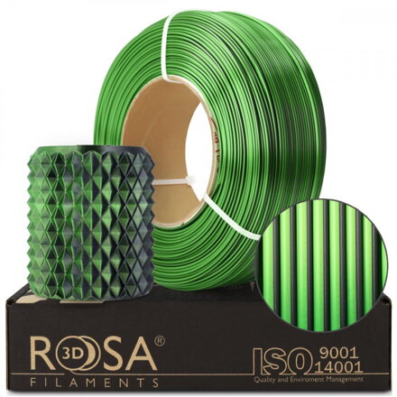 ReFill ROSA3D PLA MAGIC SILK MISTIC GREEN 1,75 mm 1 kg
