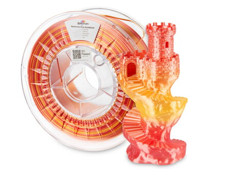 Filament SPECTRUM PLA SILK RAINBOW FIRE RED 1,75 mm 1 kg