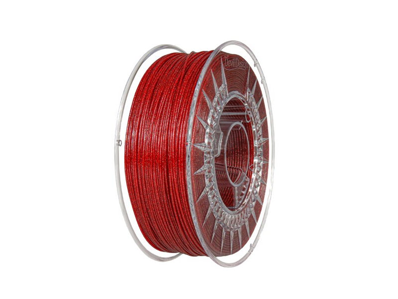 PETG filament 1,75 mm Galaxy třpytivý červený Devil Design 1kg
