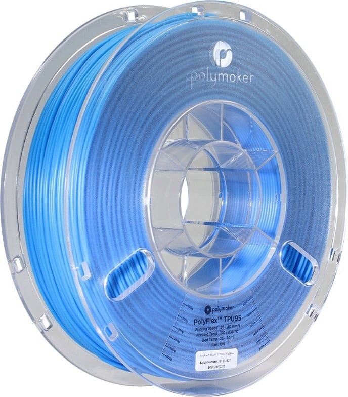 PolyFlex TPU95 filament modrý 1,75mm Polymaker 750g