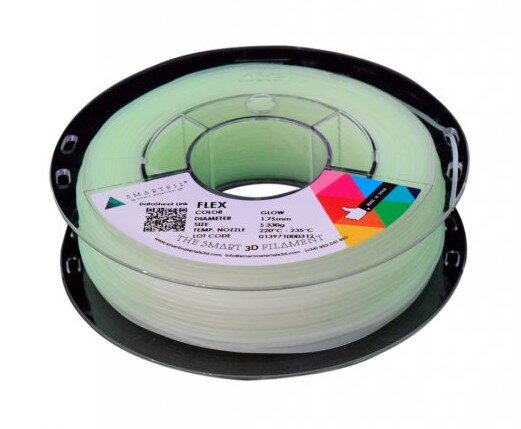 FLEX filament GLOW svítící ve tmě 1,75 mm Smartfil Cívka: 0,75 kg