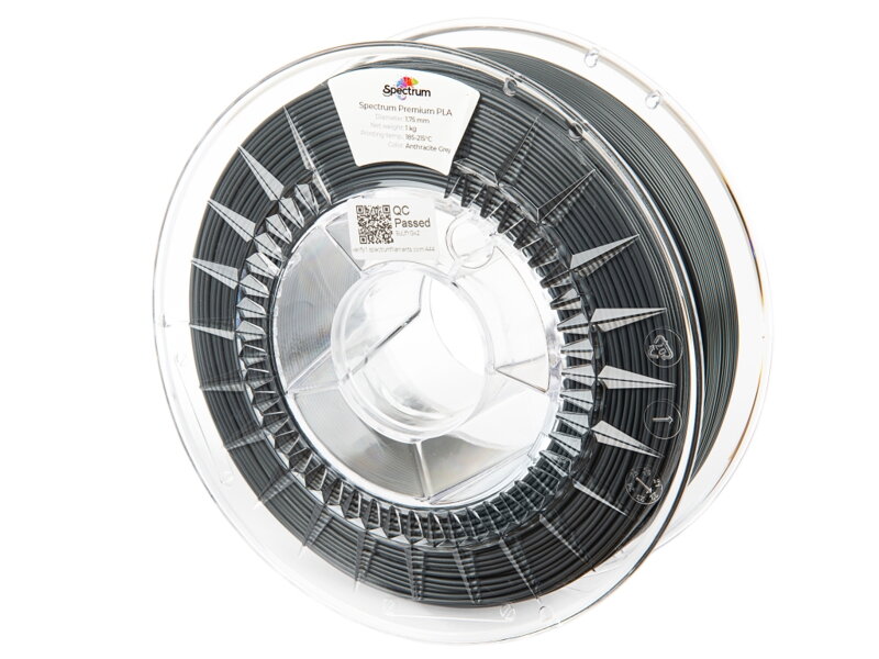 PLA filament Anthracite Grey 1,75 mm Spectrum 1 kg PLA filament Anthracite Grey 1,75 mm Spectrum 1 kg