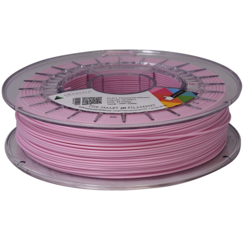 PLA filament pastelově růžový QUARTZ 1,75 mm Smartfil 750g