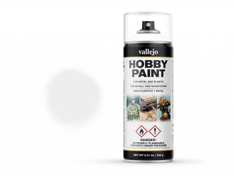 Vallejo Aerosol 28010 White Primer Spray (400ml) Hobby Paint