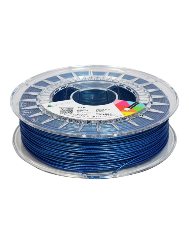 PLA filament třpytivý modrý glitter blue 1,75 mm Smartfil 750g