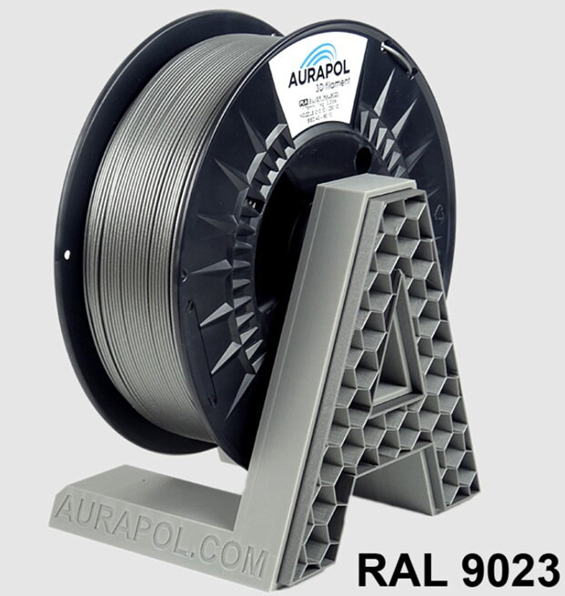 PLA filament stříbrný - tmavá šedá perleť 1,75 mm Aurapol 1kg
