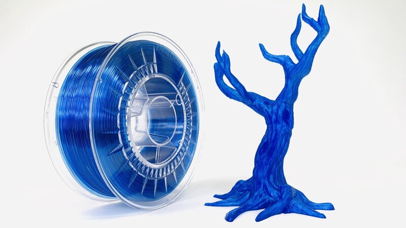PET-G filament 1,75 mm super modrý transparentní Devil Design 1 kg