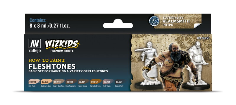 Vallejo Wizkids Premium Set 80259 Fleshtones (8)