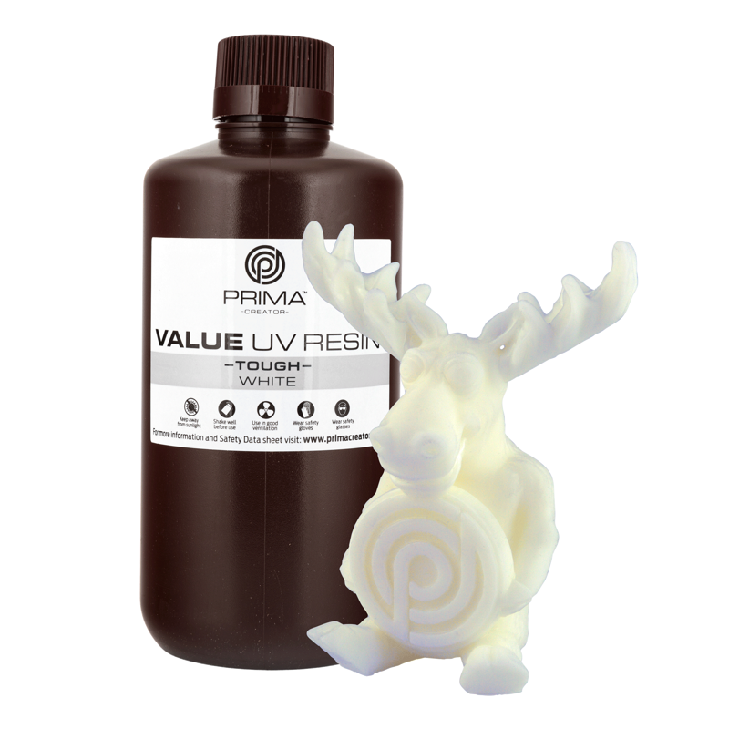 PrimaCreator Value Tough UV Resin (ABS Like) - 1000 ml - White PrimaCreator Value Tough UV Resin (ABS Like) - 1000 ml - White