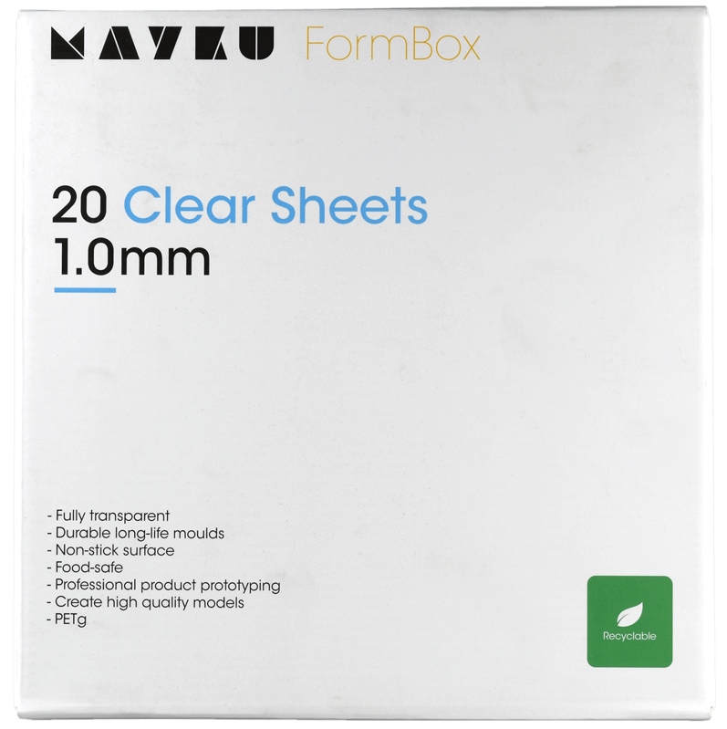 Mayku FormBox průhledné listy 1,0 mm (20 balení)