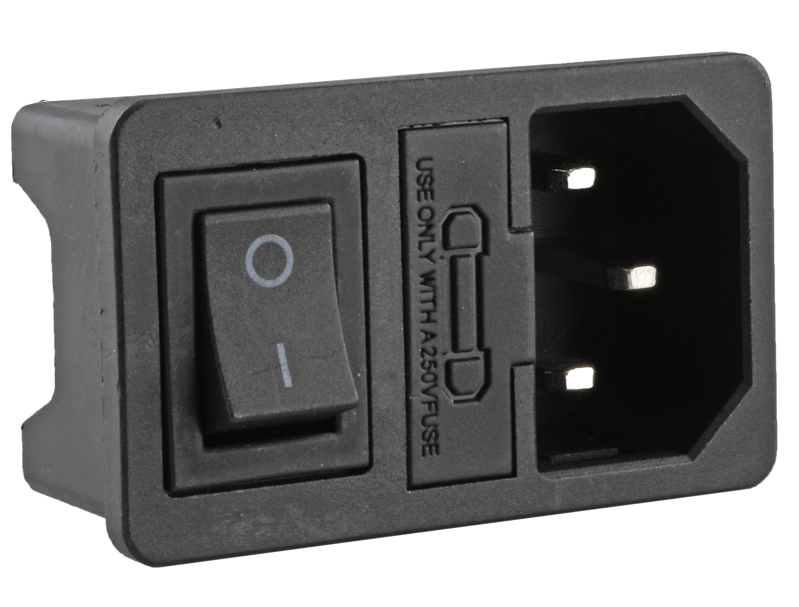 Power Inlet Socket - IEC320 - C14 - 15A - 250V