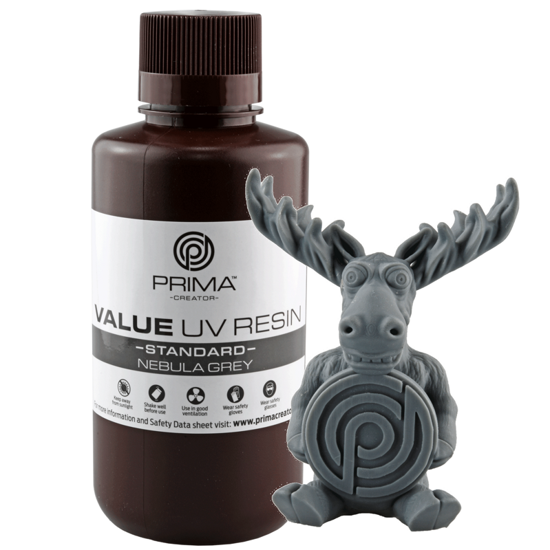 PrimaCreator Value UV / DLP Resin - 500 ml - Nebula Grey PrimaCreator Value UV / DLP Resin - 500 ml - Nebula Grey