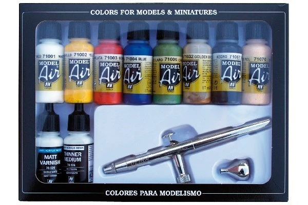 Vallejo Airbrush set se základními barvami 10x17ml