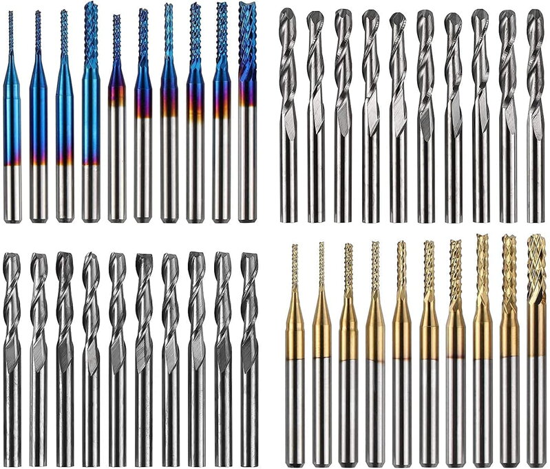TwoTrees End Mills for CNC - 40pcs