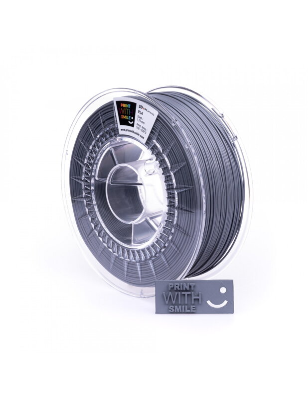 Print With Smile - PLA - 1,75 mm - Grey - 500 g Print With Smile - PLA - 1,75 mm - Grey - 500 g