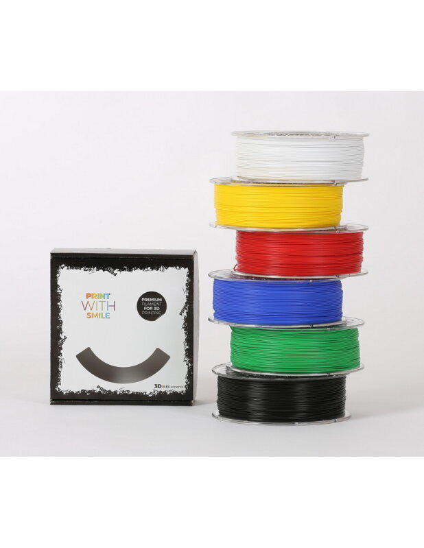 Print With Smile - PLA STARTPACK - 1,75 mm - Multipack- 6 x 1000 g