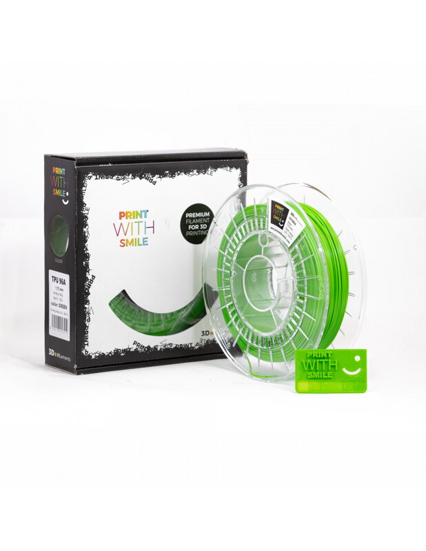 Print With Smile - TPU FLEX - 1,75 mm - 500 g - GREEN - 96A