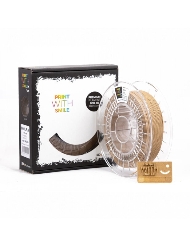 Print With Smile - BIOFIL - 1,75 mm - WOOD - 500 g Print With Smile - BIOFIL - 1,75 mm - WOOD - 500 g