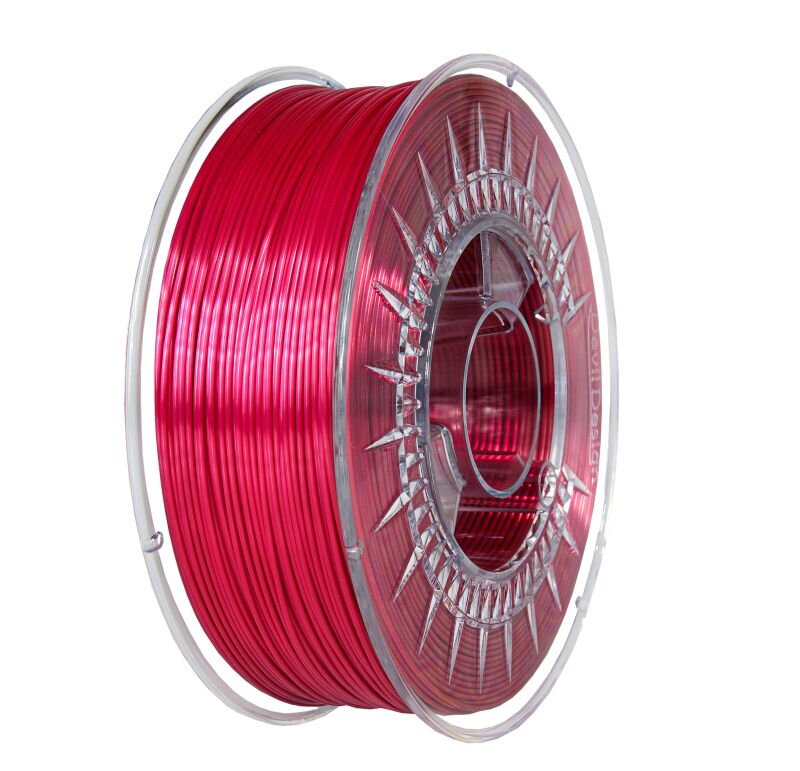 Filament DEVIL DESIGN PLA SILK TMAVĚ ČERVENÁ 1,75 mm 1 kg. Filament DEVIL DESIGN PLA SILK TMAVĚ ČERVENÁ 1,75 mm 1 kg.