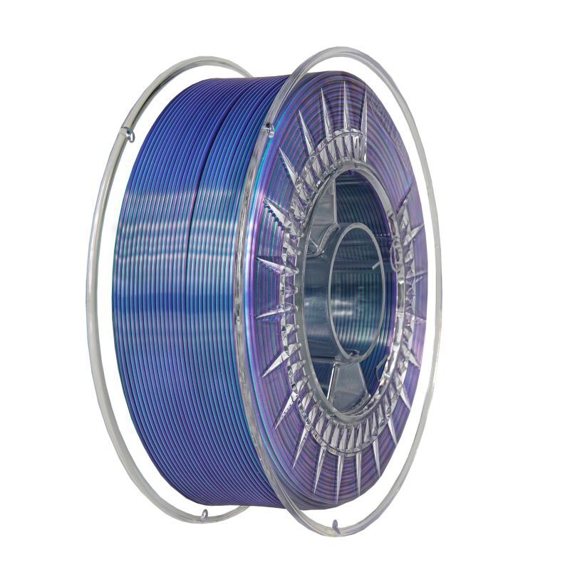 Filament DEVIL DESIGN PLA SILK DUAL STUDENĚ ZELENÁ + FIALOVÁ 1,75 mm 1 kg. Filament DEVIL DESIGN PLA SILK DUAL STUDENĚ ZELENÁ + FIALOVÁ 1,75 mm 1 kg.