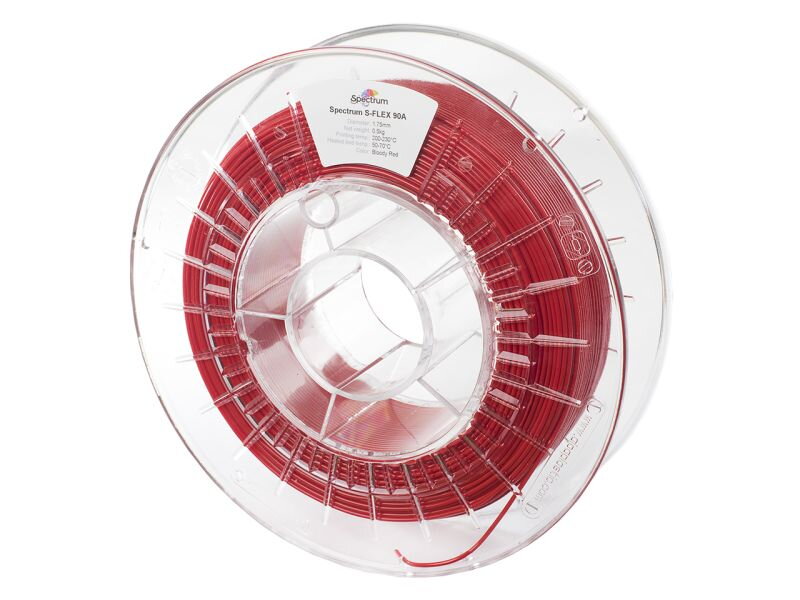 Filament Spectrum S-FLEX 90A ČERVENÁ "BLOODY" 1,75 mm 0,50 kg Filament Spectrum S-FLEX 90A ČERVENÁ "BLOODY" 1,75 mm 0,50 kg