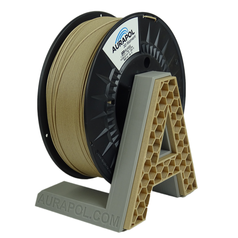 Filament AURAPOL PLA WOOD BOROVICE 1,75 mm 1 kg.