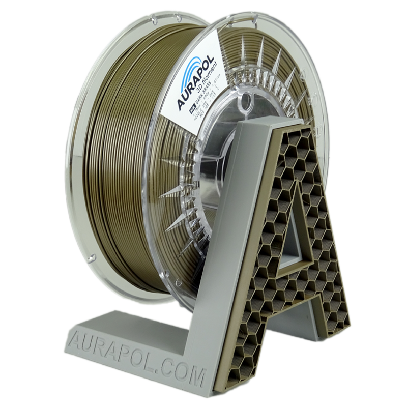 Filament AURAPOL ASA TMAVĚ MOSAZNÁ 1,75 mm 850g. Filament AURAPOL ASA TMAVĚ MOSAZNÁ 1,75 mm 850g.