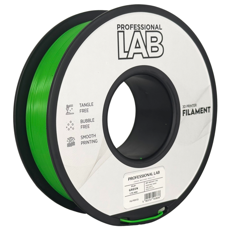Filament PROFESSIONAL LAB PLA+ ZELENÁ 1,75 mm 1 kg Filament PROFESSIONAL LAB PLA+ ZELENÁ 1,75 mm 1 kg
