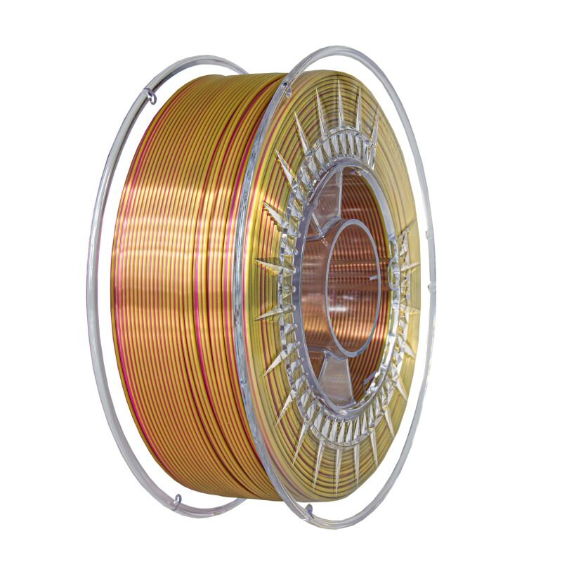 Filament DEVIL DESIGN PLA SILK DUAL PERLEŤOVĚ RŮŽOVÁ + ZLATÁ 1,75 mm 1 kg. Filament DEVIL DESIGN PLA SILK DUAL PERLEŤOVĚ RŮŽOVÁ + ZLATÁ 1,75 mm 1 kg.