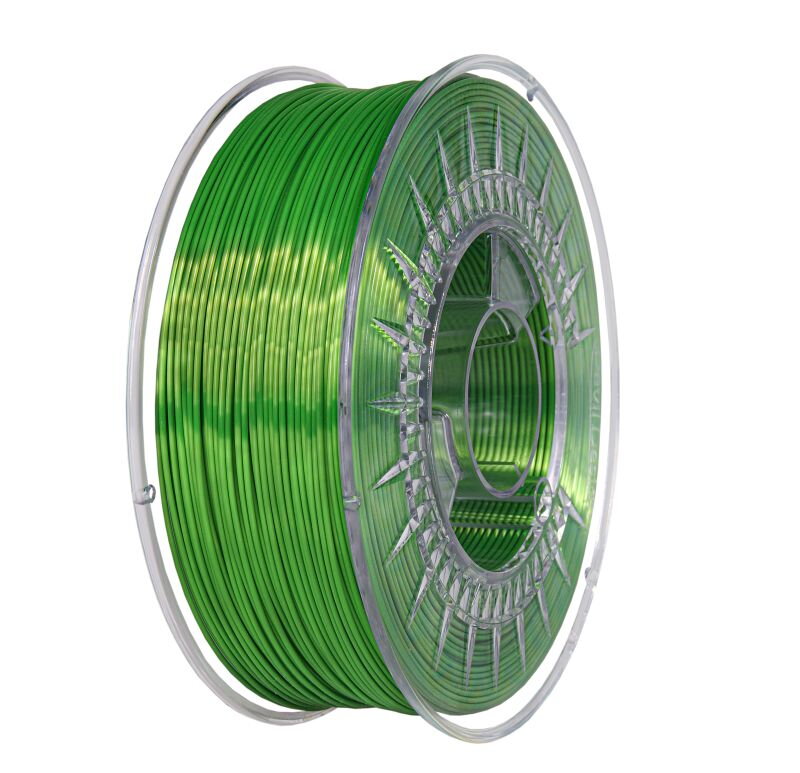 Filament DEVIL DESIGN PLA SILK ZELENÁ "SUPER" 1,75 mm 1 kg. Filament DEVIL DESIGN PLA SILK ZELENÁ "SUPER" 1,75 mm 1 kg.