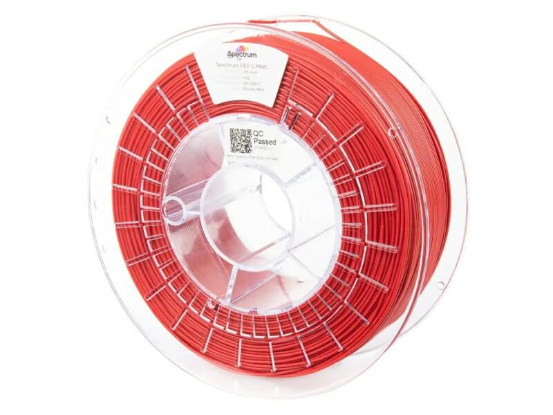 Filament Spectrum PETG MATT ČERVENÁ "BLOODY" 1,75 mm 1 kg Filament Spectrum PETG MATT ČERVENÁ "BLOODY" 1,75 mm 1 kg